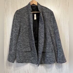 Talbots Gray One Button Tweed Blazer Size 2XP NWT